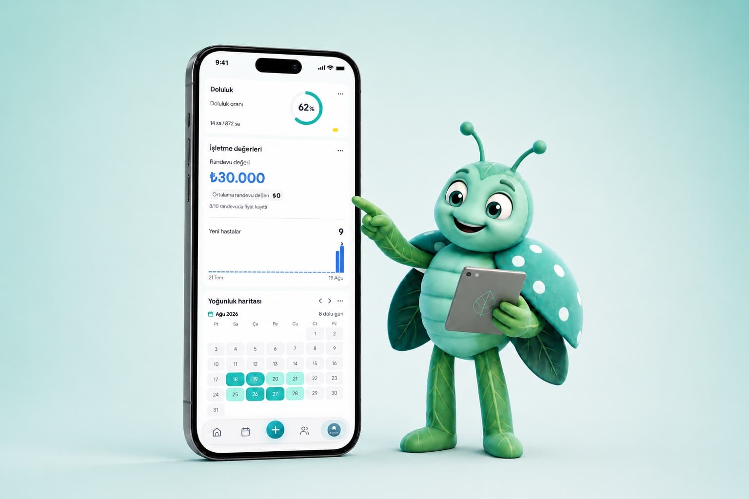 Calemio Features: One App from Booking to Reports